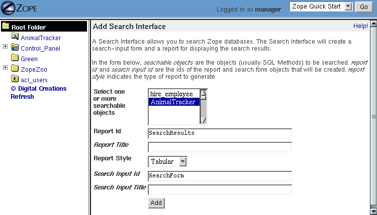 Creating a search form for a ZCatalog