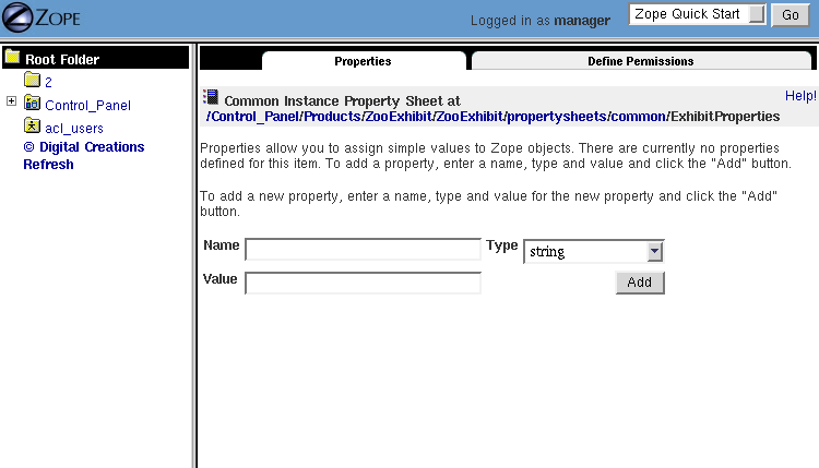A Property Sheet